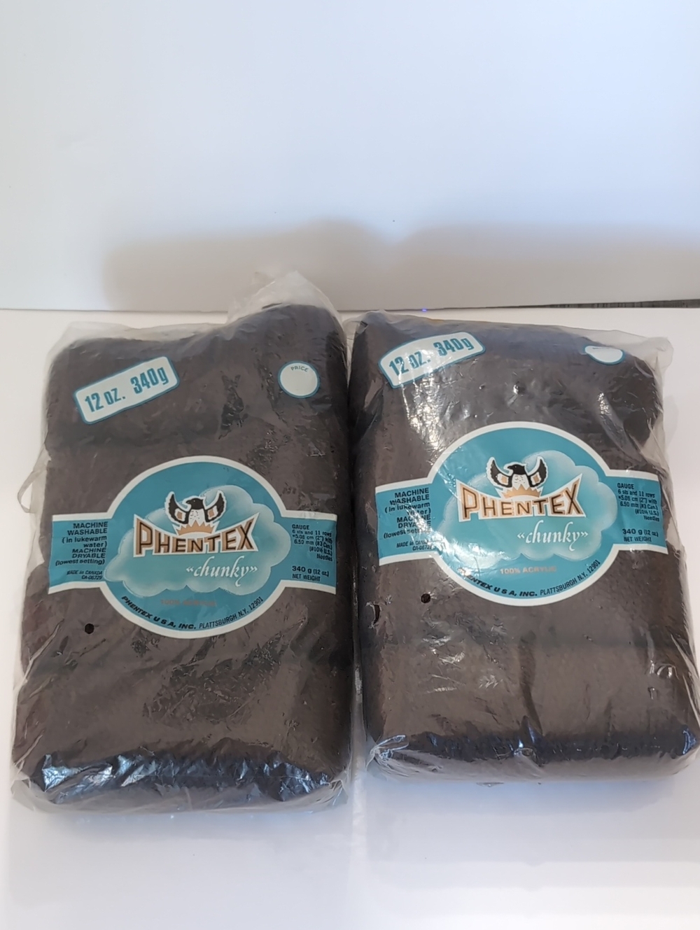 Vintage Phentex Brown Wool Skeins Pack Of 2